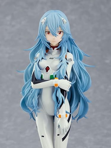 Good Smile Rebuild of Evangelion: Rei (Long Hair Ver.) Pop Up Parade PVC Figure, Multicolor