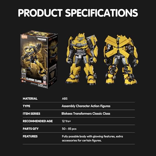 BLOKEES Transformers Classic Class Model Kit | Bumblebee Action Figure Building Toy for Kids | Ages 12+ 8 BLOKEES Transformers Classic Class Model Kit | Bumblebee Action Figure Building Toy for Kids | Ages 12+