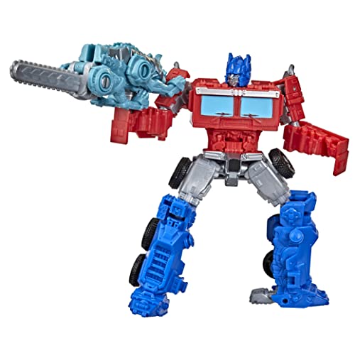 Transformers: Rise of The Beasts Movie Beast Alliance Beast Weaponizers 2-Pack Optimus Prime & Chainclaw Toys, Age 6 and Up, 5-inch